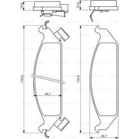 Set placute frana CHRYSLER SEBRING (FJ), Sedan, 01.1995 - 12.2000 BOSCH 0 986 494 313