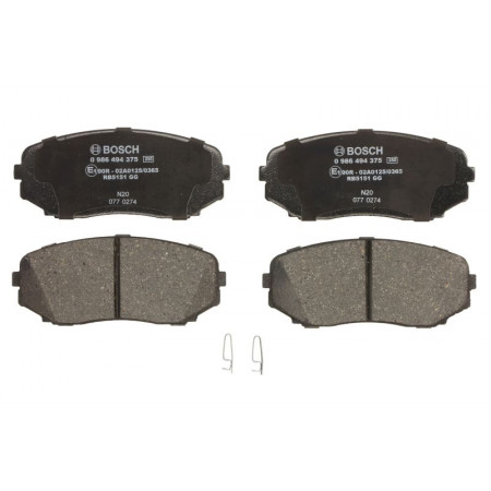 Set placute frana.frana disc Set placute frana Fata cu instructiuni de montare cu un tampon de amortizare se potriveste. FORD US MITSUBISHI OUTLANDER III (GG_W, GF_W, ZJ, ZL, ZK), Crossover, 11.2010 - BOSCH 0 986 494 375