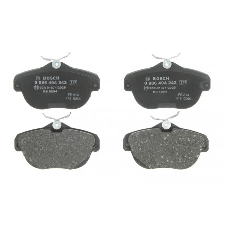 Satz Bremsbeläge. Scheibenbremse. Satz hintere Bremsbeläge. CITROEN C6 2.2D-3.0D 09.05-12.12 CITROEN C6 (TD_), Limousine, 09.2005 - 12.2012 BOSCH 0 986 494 243