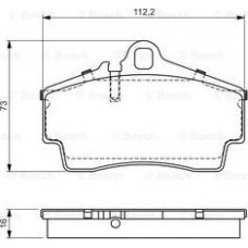 Brake pad set PORSCHE 911 (997), Compartment, 07.2004 - 12.2013 BOSCH 0 986 494 265