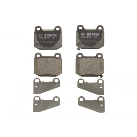Conjunto de pastilhas de freio a disco Conjunto de pastilhas de freio traseiro se encaixa. MITSUBISHI LANCER VI LANCER VII LANCER VIII NISSAN 350Z SOB SUBARU WRX, Turismo, 09.2011 - BOSCH 0 986 494 229
