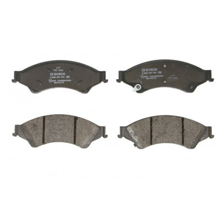Set of brake pads.disc brake Set of brake pads Front fits. FORD RANGER 2.0D-3.2D 04.11- MAZDA BT-50 (B22, B32, UP, UR), Support frame, 11.2011 - BOSCH 0 986 494 791