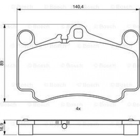 Kit pastiglie freno PORSCHE 911 (997), Cabriolet, 04.2005 - 12.2012 BOSCH 0 986 494 710