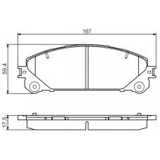 Set of brake pads.disc brake Set of brake pads Front fits. LEXUS RX TOYOTA CAMRY HIGHLANDER RAV 4 V 2.0-3.5H 09.07- TOYOTA RAV 4 IV (_A4_), Crossover, 12.2012 - BOSCH 0 986 495 169