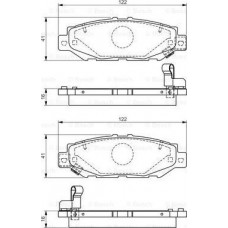 Remblokset TOYOTA CHASER VI (_X10_), Sedan, 09.1996 - 05.2001 BOSCH 0 986 495 122