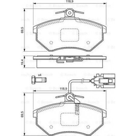 Satz Bremsbeläge. Scheibenbremse Satz Bremsbeläge Vorne passt. AUDI 80 B3 80 B4 90 B3 CABRIOLET B3 COUPE B3 VW GOLF III VEN AUDI COUPE II (89, 8B), Coupé, 10.1988 - 12.1996 BOSCH 0 986 460 948