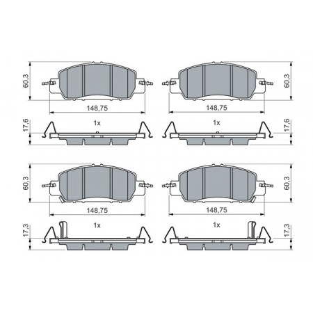 Bremsbeläge-Set. Scheibenbremse. Bremsbeläge-Set vorne. HONDA E Electric 09.19- BOSCH 0 986 460 017