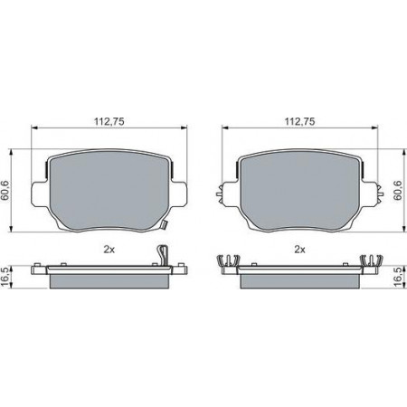 Kit pastiglie freno BOSCH 0 986 460 087