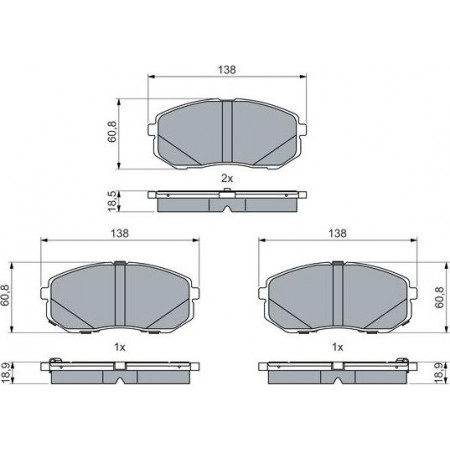 Set placute frana.frana disc Brake pads set front fits. HYUNDAI TUCSON TUCSON-SUV KIA SPORTAGE IV 1.6-2.0DH 06.15- BOSCH 0 986 460 077