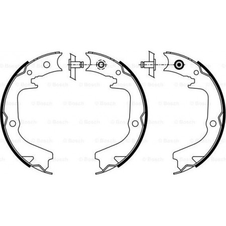 Jeu de mâchoires de frein. Le jeu de mâchoires de frein arrière à main convient. SUBARU LEGACY IV OUTBACK 2.0-3.0 09.03-12.09 SUBARU OUTBACK (BL, BP), Touring, 09.2003 - 06.2010 BOSCH 0 986 487 932