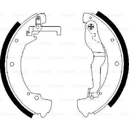 Kit ganasce freno VW TRANSPORTER IV (70B, 70C, 7DB, 7DK, 70J, 70K, 7DC, 7DJ), Autobus, 09.1990 - 08.2004 BOSCH 0 986 487 312