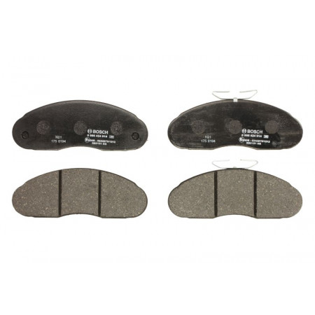 Set of brake pads.disc brake Set of brake pads Front fits. RVI B MESSENGER RENAULT MASTER I TRAFIC 1.4-2.5D 03.80-06.99 NISSAN TRADE, Support frame, 11.1998 - 09.2004 BOSCH 0 986 424 914
