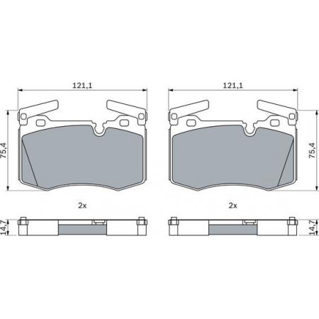 Brake pad set MINI MINI CLUBVAN (R55), Van, 12.2012 - 06.2014 BOSCH 0 986 424 918