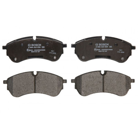 Jeu de plaquettes de frein.Frein à disque Jeu de plaquettes de frein Avant. VW CRAFTER GRAND CALIFORNIA CAMPER 2.0D-Électrique 09.16- VW CRAFTER (SYI, SYJ), Bus, 09.2016 - BOSCH 0 986 424 929
