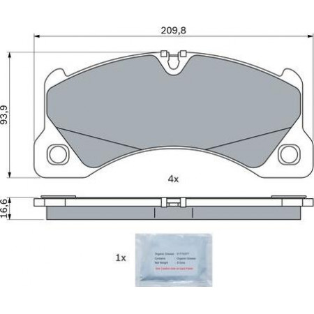 Set of brake pads.disc brake Set of brake pads Front fits. PORSCHE CAYENNE 2.9-3.0-4.0 05.17- PORSCHE CAYENNE (9YA), Crossover, 05.2017 - BOSCH 0 986 424 970