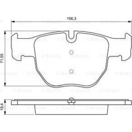 Jogo de pastilhas de freio LAND ROVER RANGE ROVER III (L322), Crossover, 03.2002 - 12.2012 BOSCH 0 986 424 687