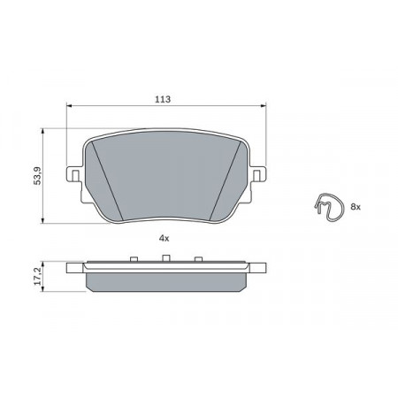 Conjunto de pastilhas de freio a disco Conjunto de pastilhas de freio traseiro se encaixa. MERCEDES A V177 A W177 B SPORTS TOURER W247 CLA C118 CLA SH MERCEDES-BENZ A-CLASS (W177), Liftback, 03.2018 - BOSCH 0 986 424 890
