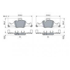 Conjunto de pastilhas de freio.freio a disco Conjunto de pastilhas de freio Ajustes dianteiros. BMW 2 G42 G87 3 G20 G80 G28 3 G21 3 G21 G81 4 G22 G82 4 G23 BMW 6 Gran Turismo (G32), Hatchback, 06.2017 - BOSCH 0 986 424 849