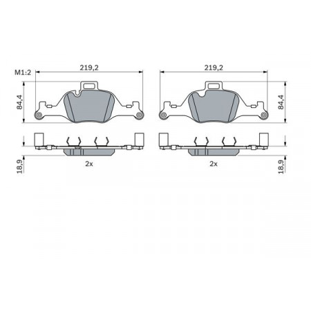 Satz Bremsbeläge. Scheibenbremse Satz Bremsbeläge Vorne passt. BMW 2 G42 G87 3 G20 G80 G28 3 G21 3 G21 G81 4 G22 G82 4 G23 BMW 6 Gran Turismo (G32), Schrägheck, 06.2017 – BOSCH 0 986 424 849