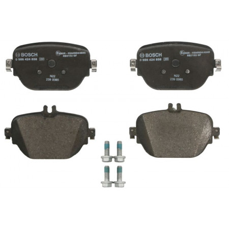 Conjunto de pastilhas de freio a disco Conjunto de pastilhas de freio traseiro se encaixa. MERCEDES CLS C257 E A238 E ALL-TERRAIN S213 E C238 E T-MODE MERCEDES-BENZ E-CLASS (C238), Compartimento, 12.2016 - BOSCH 0 986 424 858