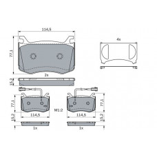 Set remblokken.schijfrem Set remblokken Voor past. ALFA ROMEO GIULIA 2.0-2.2D 10.15- ALFA ROMEO GIULIA (952_), Sedan, 10.2015 - BOSCH 0 986 424 385