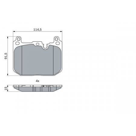 Set remblokken.schijfrem Set remblokken Voor past. MINI F56 F57 CLUBMAN F54 COUNTRYMAN F60 2.0 03.15- MINI Cooper III (F55), Hatchback, 09.2013 - BOSCH 0 986 424 331