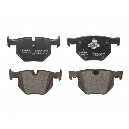 Conjunto de pastilhas de freio a disco Conjunto de pastilhas de freio traseiro com instruções de instalação. BMW X5 E70 X5 F15 F85 X6 E71 E72 BMW 6 - II (E63), Compartimento, 09.2003 - 12.2010 BOSCH 0 986 424 766