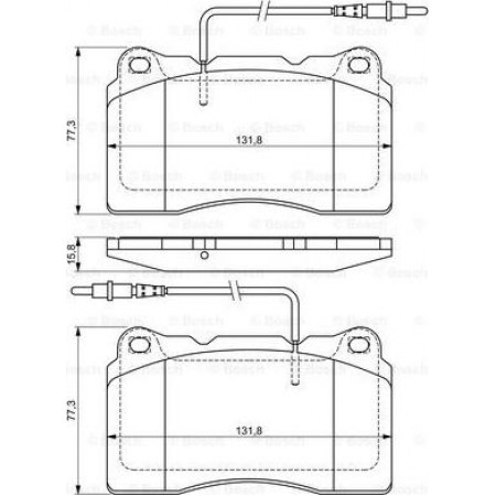 Kit pastiglie freno PEUGEOT 607 (9D, 9U), Berlina, 01.2000 - BOSCH 0 986 424 738