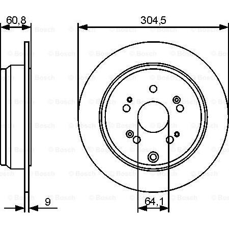 Disco freno HONDA CR-V IV (RM_), Crossover, 01.2012 - BOSCH 0 986 479 449