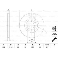 Remschijf PEUGEOT 5008 (0U_, 0E_), Van, 06.2009 - 03.2017 BOSCH 0 986 479 C72