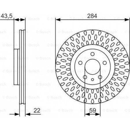 Disco freno FIAT 500L II (351_, 352_), Hatchback, 09.2012 - BOSCH 0 986 479 558