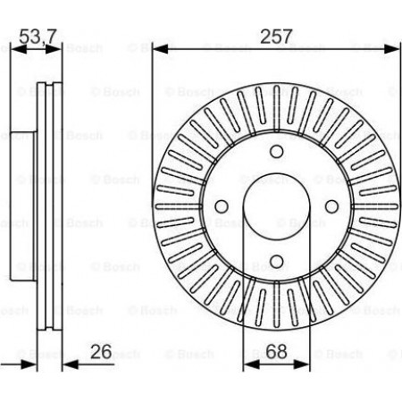 Disco de freio MITSUBISHI LANCER VIII (CX_A), Sportback, 10.2007 - BOSCH 0 986 479 535