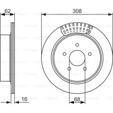 Remschijf Achter Rechts-Links past. INFINITI FX M Q50 Q60 Q70 NISSAN MURANO I MURANO II QUEST 2.0-4.5 04.92- NISSAN ELGRAND (E51), Van, 08.2000 - 12.2010 BOSCH 0 986 479 606
