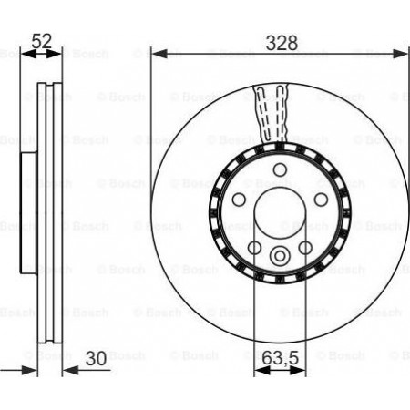 Bremsscheibe VOLVO XC70 II (136), Touring, 04.2007 - BOSCH 0 986 479 621