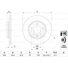 Disc frana VW TRANSPORTER VI (SGB, SGG, SGJ), Autobuz, 04.2015 - BOSCH 0 986 479 097