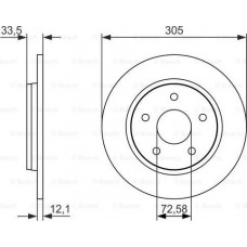 Disco freno DODGE GRAND CARAVAN, Mini Cargo Van, 09.2007 - BOSCH 0 986 479 050