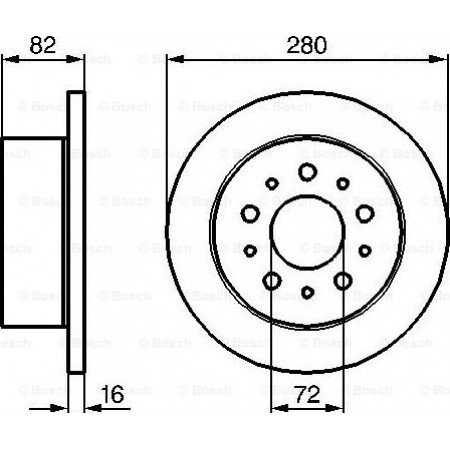 Bremsscheibe CITROEN JUMPER (230), Tragrahmen, 03.1994 - 04.2002 BOSCH 0 986 479 B63
