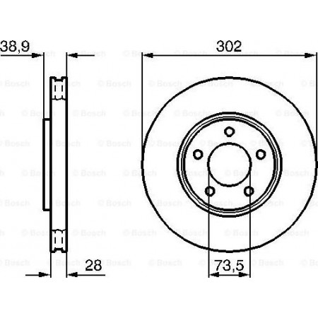 Disco freno DODGE CARAVAN (RG_), Furgone, 02.2000 - 12.2007 BOSCH 0 986 479 117