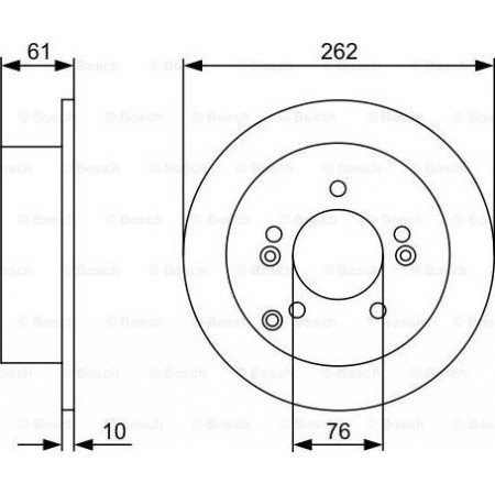 Remschijf SUBARU IMPREZA (GD), Sedan, 09.1999 - 06.2009 BOSCH 0 986 479 C03