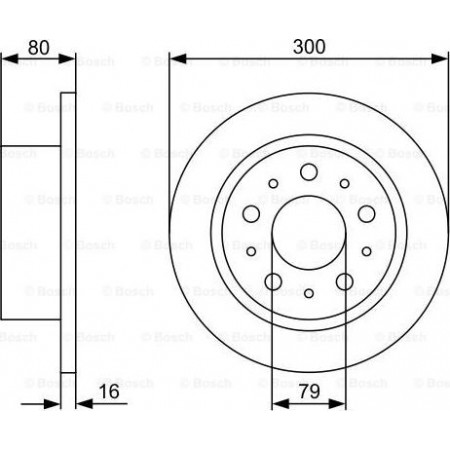 Disco freno FIAT DUCATO (250_, 290_), Furgone, 07.2006 - BOSCH 0 986 479 317