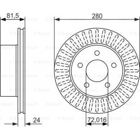 Disco freno JEEP GRAND CHEROKEE I (ZJ, ZG), Crossover, 09.1991 - 04.1999 BOSCH 0 986 479 386