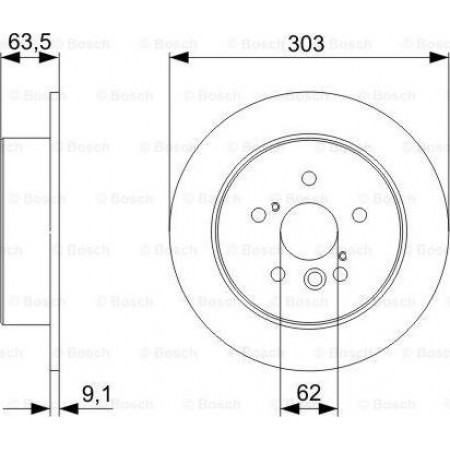 Disco freno TOYOTA RAV 4 II (_A2_), Crossover, 05.2000 - 11.2005 BOSCH 0 986 479 C02