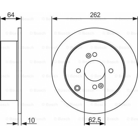 Disco freno HYUNDAI i20 (GB), Vano, 05.2015 - BOSCH 0 986 479 C08