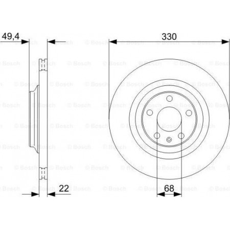 Disco freno AUDI A6 Avant III (4F5, C6), Touring, 11.2004 - 08.2011 BOSCH 0 986 479 C64