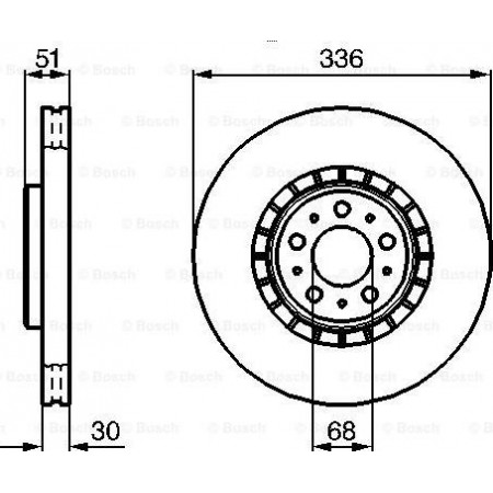 Disco de freio VOLVO XC90 I (275), Crossover, 06.2002 - 01.2015 BOSCH 0 986 479 202