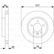 Brake disc LAND ROVER RANGE ROVER III (L322), Crossover, 03.2002 - 12.2012 BOSCH 0 986 479 287