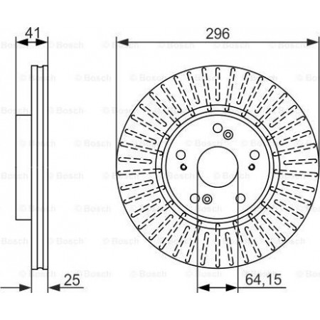 Disco freno HONDA ACCORD VIII (CW), Turismo, 07.2008 - BOSCH 0 986 479 744