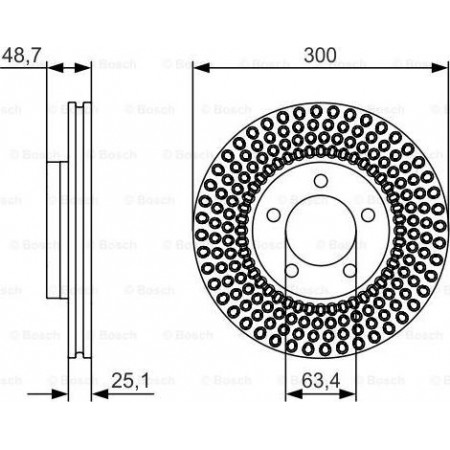 Bremsscheibe FORD FOCUS II (DA_, HCP, DP), Schrägheck, 07.2004 - 09.2013 BOSCH 0 986 479 701
