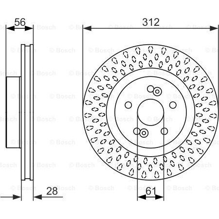 Disco de freio RENAULT GRAND SCENIC II (JM0/1_), Van, 04.2004 - 06.2009 BOSCH 0 986 479 723