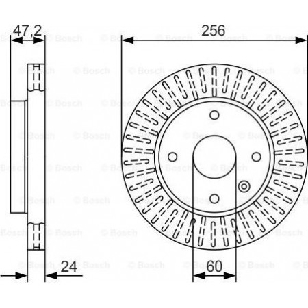 Disco freno CHEVROLET AVEO II (T250, T255), Berlina, 03.2005 - BOSCH 0 986 479 A54
